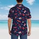 thumbnail image 4 of Balery Winter Sports Fun Pattern Camisas hawaianas de manga corta para hombre, camisas playeras de corte holgado, camisas de vacaciones con botones,3X-Large, 4 of 7