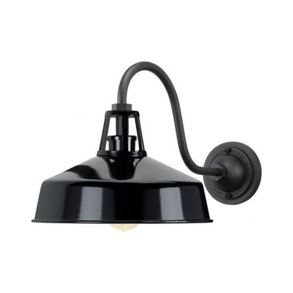 Progress Lighting Perry Court 1-Light Gloss Black Outdoor Wall Lantern