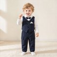 thumbnail image 2 of WXFAZCVU Baby Boy Clothes Toddler Gentleman Outfit Formal Dress Tops and Pants Set Party Wedding Wear Size 9-12 Months, 2 of 4