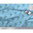thumbnail image 3 of Soimoi Georgette Viscose Fabric Dot & Tree Block Printed Fabric 1 Yard 42 Inch Wide, 3 of 3