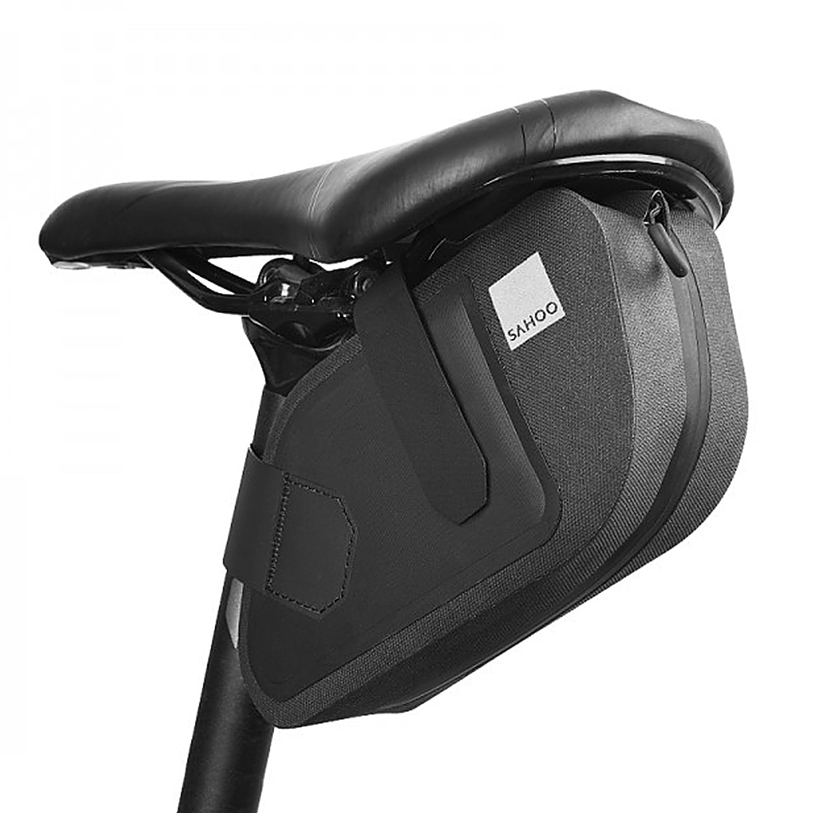 Bicycle Saddle Bag Waterproof Cycling Bike Pannier Under Seat Black Hard 6" 0.8L 