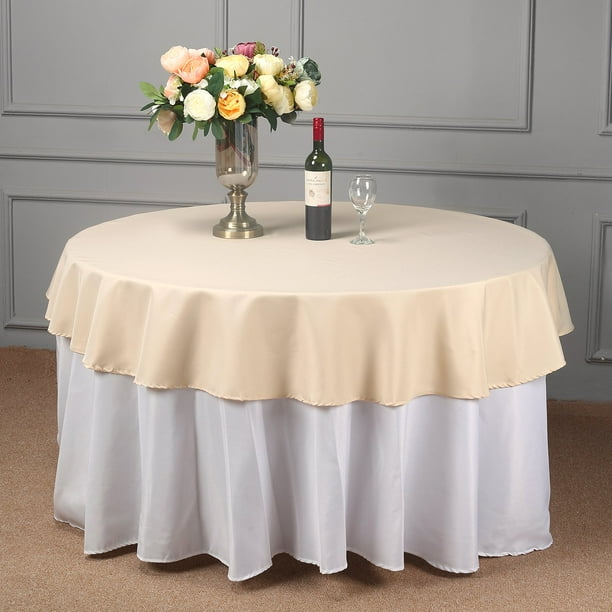 Efavormart 70" Round Linens Beige Wholesale Linens Polyester