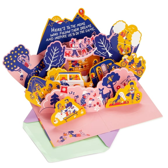 Hallmark Pop-Up Mother's Day Card (Here's to The Fun Moms)
