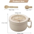 thumbnail image 2 of Microwave Soup Mug with Lid & Handle - 28.7oz/850ml Plastic Ramen Bowl for Noodles, Cereal, Oatmeal - Dishwasher Safe, Steam Vent, Easy-Grip Handle - Camping, Dorms, Office Use, 2 of 7