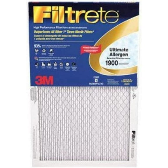 3M Filtrete Ultimate Allergen Reduction Air Filter [Set of 6] Size: 25" H x 16" W x 1" D