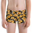 thumbnail image 5 of Yiaed Black Marble Pattern Sunflower Print Boys' Boxer Briefs Cotton Casual Stretch Comfort Boys Boxers - Kids Boxer Briefs Underwear for Boys (6-18)-Small, 5 of 5