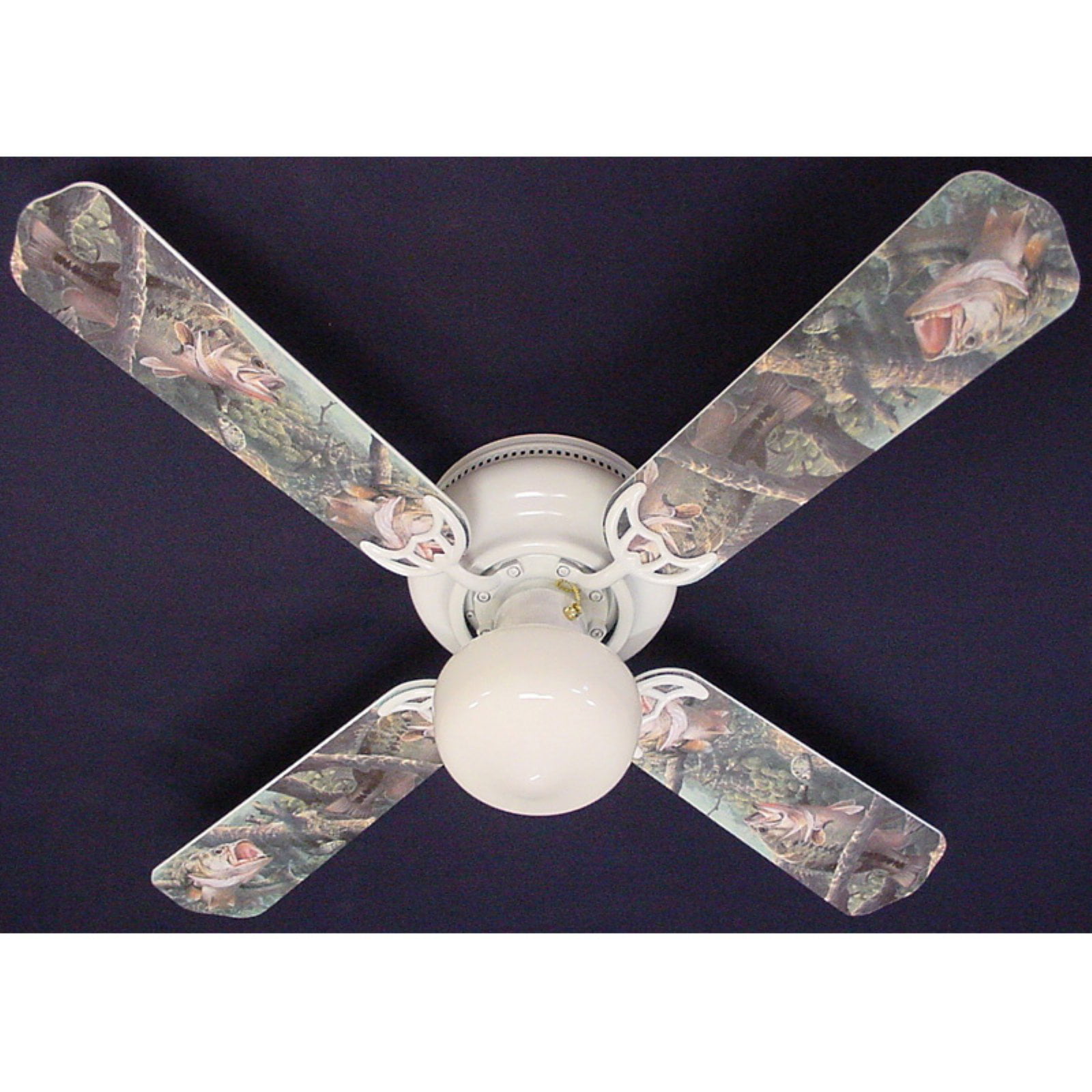 Large Mouth Bass Fishing Lodge Ceiling Fan Pull Light Chain