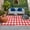 Red White, variant on Black Orange Plaid Outdoor Rug 5x7 Ft, Non Slip Washable Area Rug, Farmhouse Buffalo Check Gingham Patio Rugs Carpet Runner, Large Floor Mat for Indoor/Outdoor Deck Porch Camping