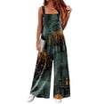 thumbnail image 7 of Womens Fall Fashion Jumpsuit Spooky Season Casual Overalls Wide Leg Pants with Pockets, Halloween Trick or Treat Party Costume L, 7 of 7