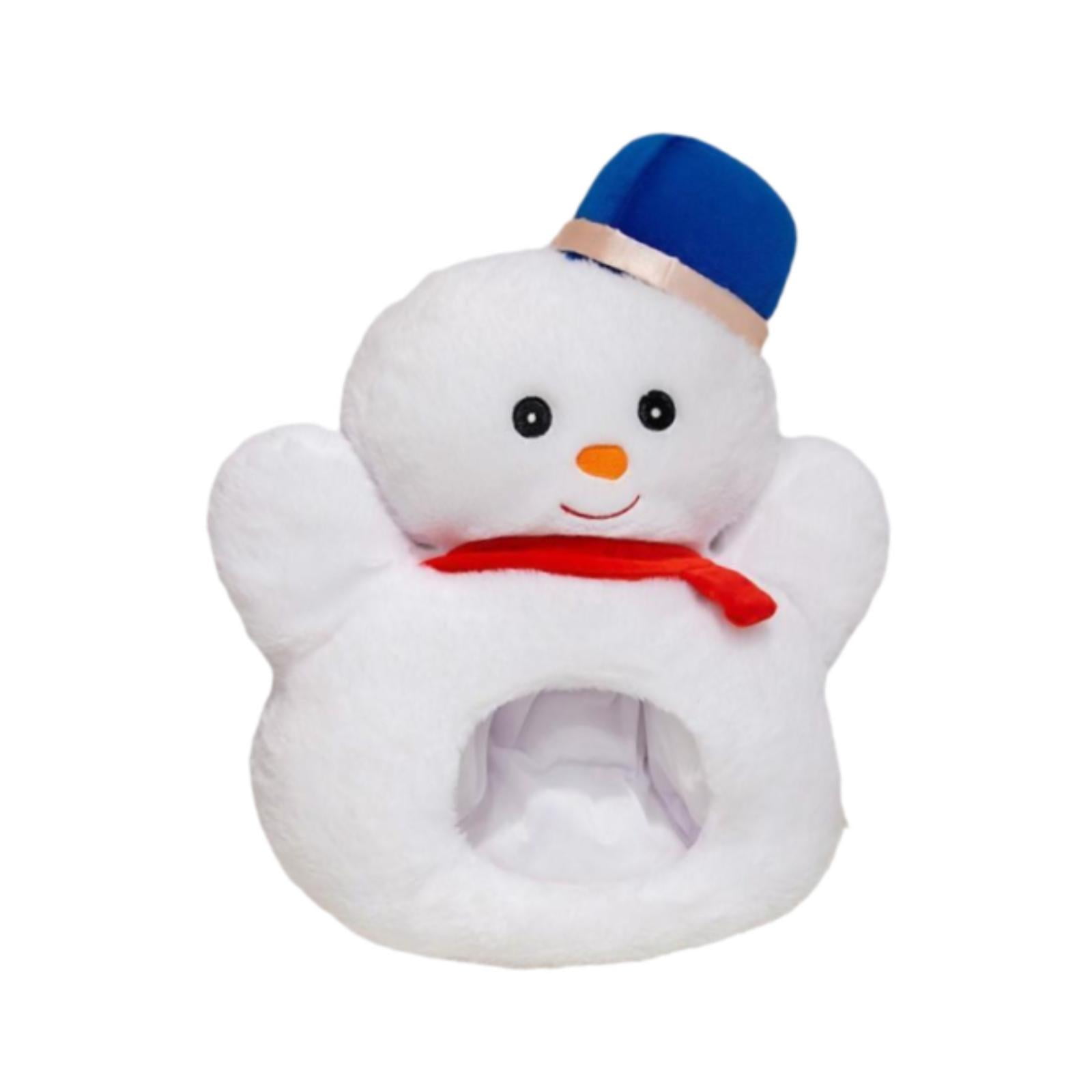 yuksok Snowman Hat Funny Selfie Hat Fancy Dress Headdress Xmas Decoration Plush Cap for