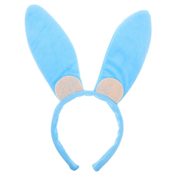 Yardwe Blue Bunny Ear Hairband Soft Comfortable Party Headband for Easter and Cosplay