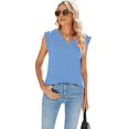 thumbnail image 3 of Camisetas Sin Mangas Informales para Mujer, Blusa Básica Holgada de Verano, Ropa de Moda Azul M, 3 of 7