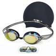 thumbnail image 2 of NIBOLOG 2Pcs/Set Scuba Goggles Anti fog High Clarity Adjustable Buckle Good Sealing Waterproof Eyes Ergonomic Swim Glasses Silicone Swim Hat Set Swimming Accessory, 2 of 8