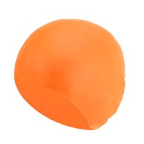 Unique Bargains 1 Pc Silicone Waterproof Solid Color Swim Cap Orange