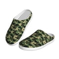 thumbnail image 2 of Yiaed Camouflage Dinosaur Print Slippers Fuzzy Warm Cozy Slippers Non Slip House Slippers For Indoor Outdoor Slippers House Slippers-11, 2 of 7