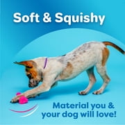 (3 pack) Hartz Dura Play Soft Dog Bone Toy for Gentle Chewers, Latex, Assorted Colors