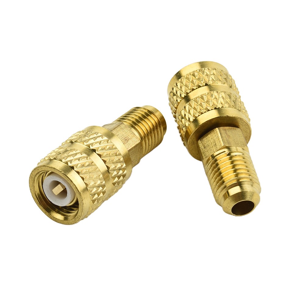 Produktbild von R410A R32 Adapter – 1/4 Zoll SAE Stecker Auf 5/16 Zoll Buchse – Für Vakuumpumpe & HVAC-Schlauch – Präzise & Robust