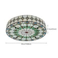 thumbnail image 2 of Miumaeov 50cm Vintage Tiffany Style Ceiling Light Flush Mount Pendant Lamp Stained Glass Chandelier, 2 of 18