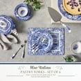 thumbnail image 2 of Spode Blue Italian Collection Pastry Forks, Set of Six, Stainless Steel Fork, Porcelain Handle, 6-Inch Salad, Spaghetti, Appetizer, and Dessert Fork, Hand Wash, 2 of 7