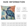 thumbnail image 5 of COMIO   Ocean Theme Throw Pillow Covers Mediterranean Style Decorative with Sea Turtles/Coral Cushion Cover Beach Nautical  Decorative Pillowcases, 5 of 5
