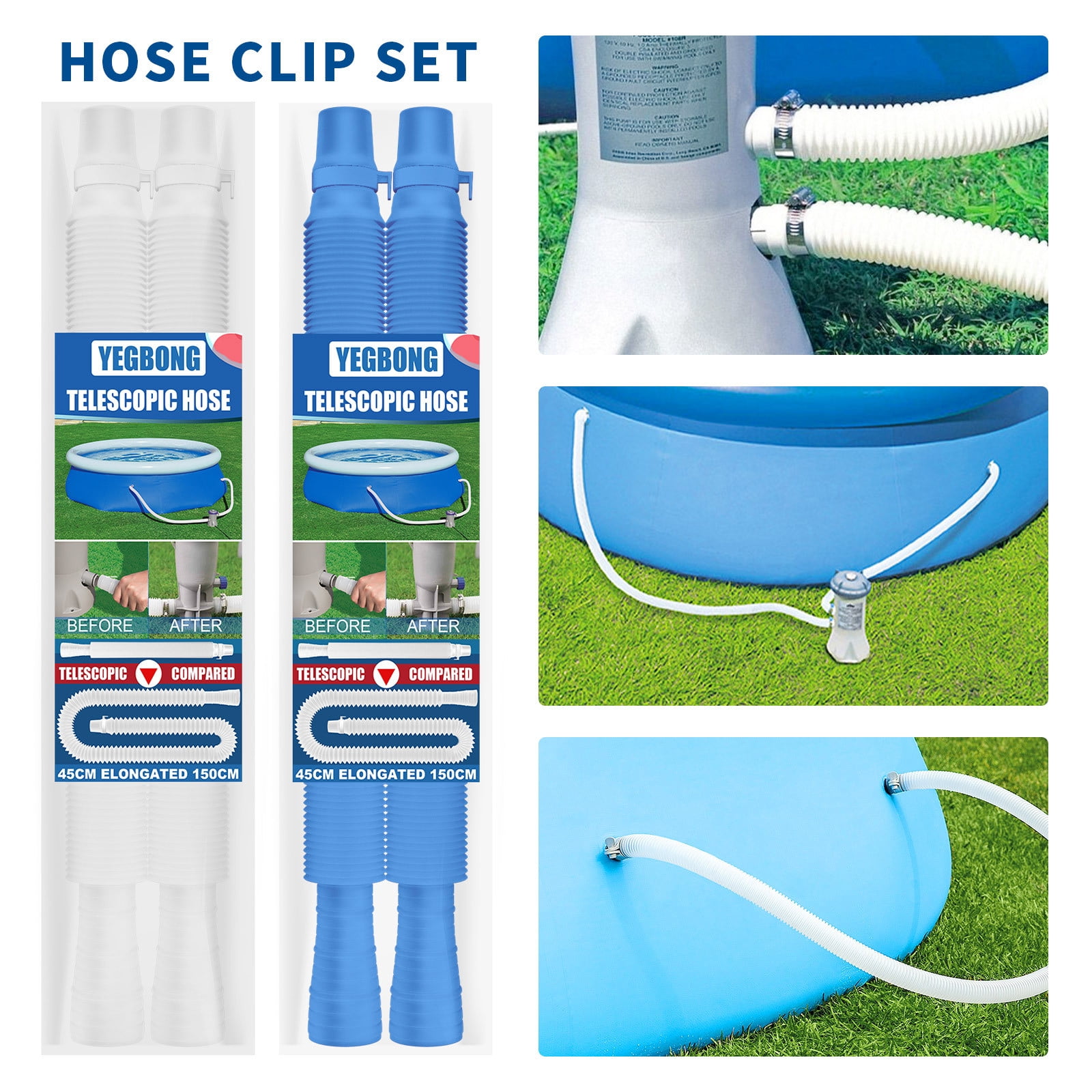 LICHENG Pool Pump Replacement Hose Pool Filter Pump Spa Pool Pump