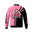 thumbnail image 3 of Breast Cancer Awareness Bomber Jacket – Warrior Pink Ribbon Custom Name Jacket for Women & Men, 3 of 9