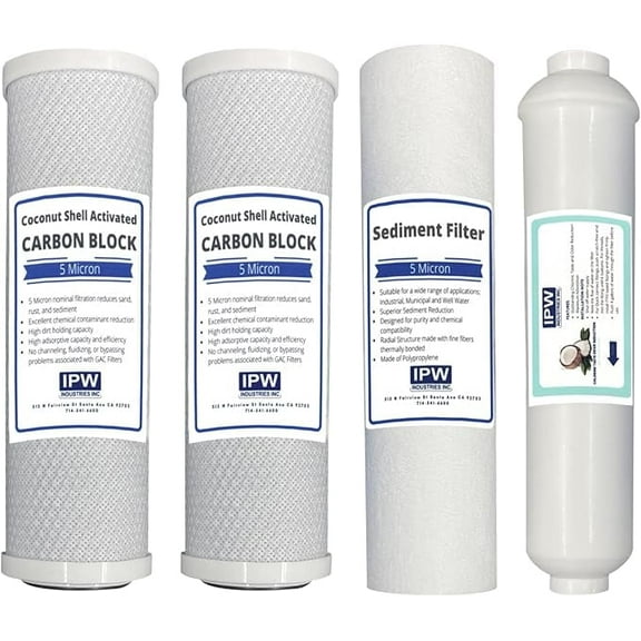 PuroLine PL50T36 Reverse Osmosis System Compatible PL-5000 Filters 1 Year Supply (Membrane not included) by IPW Industries Inc.