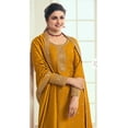 thumbnail image 3 of Pakistani Eid Special Designer Sewn Plazo Suits Indian Salwar Kameez Outfit ( Yellow, 5XL - 52 ), 3 of 4