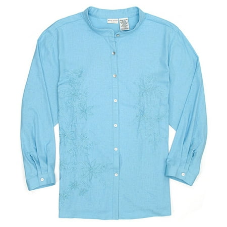 White Stag - Women's Plus Embroidered Linen Tunic