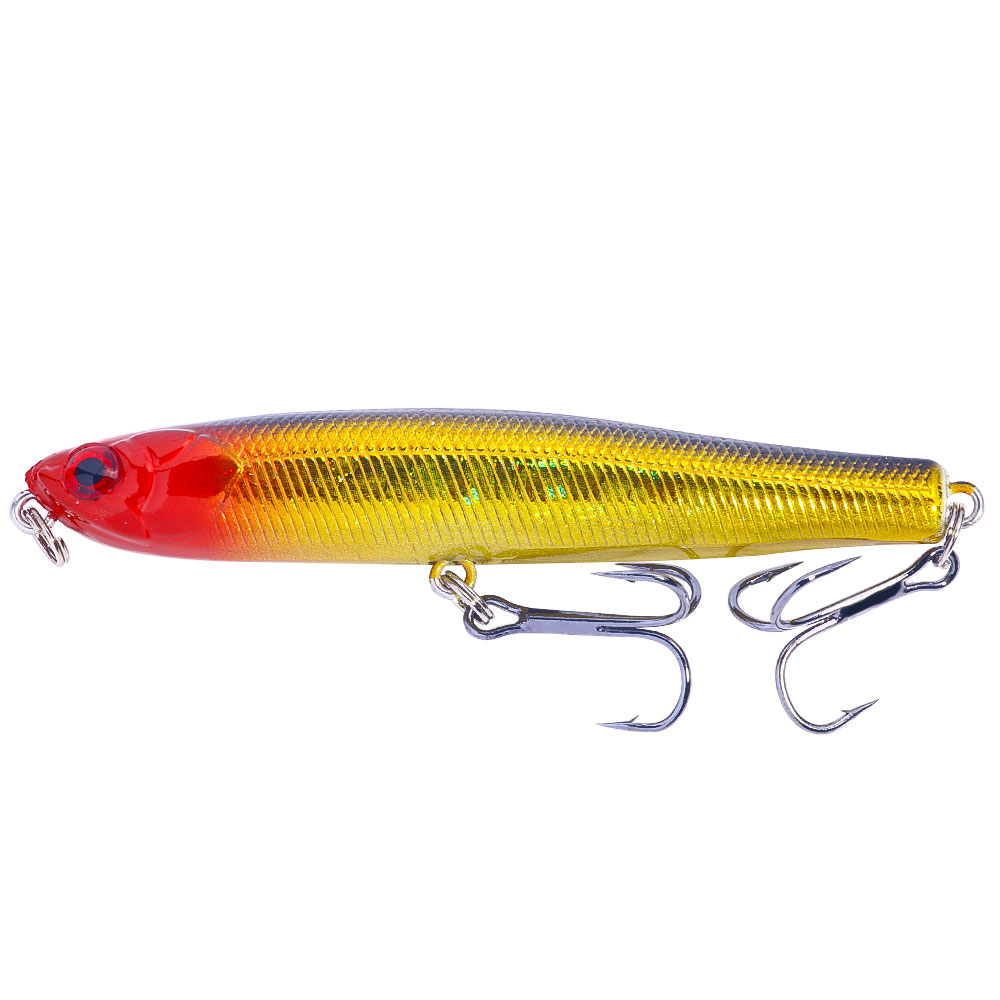 HENGJIA Fishing Lures, Pencil Plopper Fishing Lure for Bass Catfish Pike Perch, Deep Diving Minnow Fishing Bait, Fishing Lures Kit for Saltwater and Freshwater