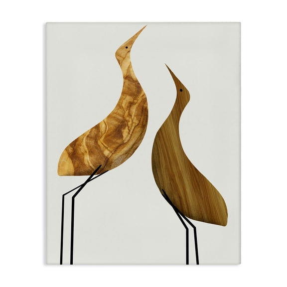 Stupell Industries Rustic Lodge Modern Rustic Tree Patterned Birds Canvas Art, 16 x 20, by Lil' Rue