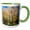 Green/White, variant on 3drose, Utah, Usa, Peachleaf Willow Trees Reflected in Logan River., 11oz Magic Transforming Mug