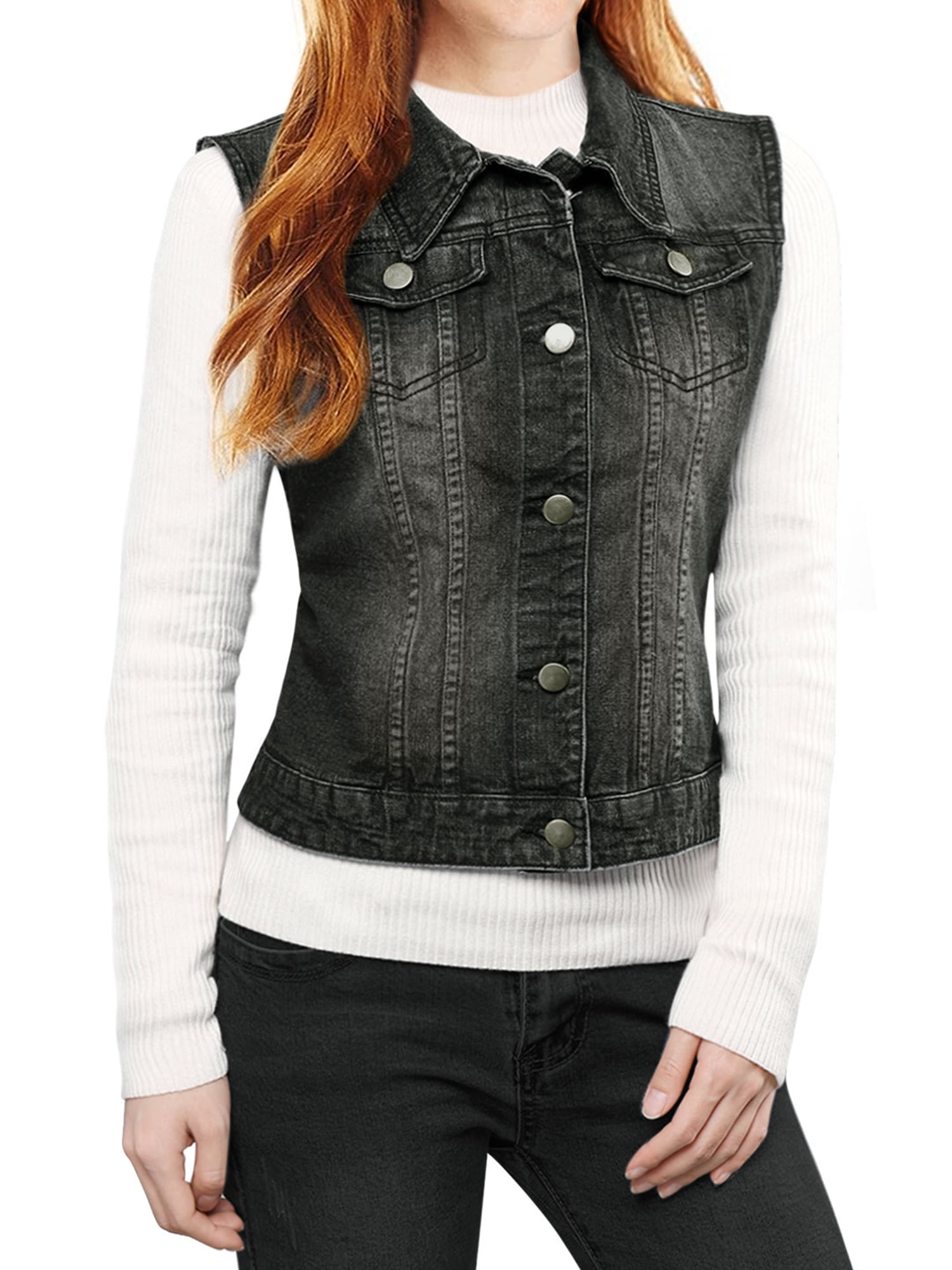 denim shirt vest