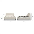 thumbnail image 3 of Aspen Vertical Tufted Headboard Platform Bed Set King Light Beige Linen, 3 of 16