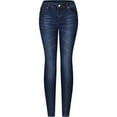 thumbnail image 1 of 2Luver, Women's, Stretchy 5 Pocket Skinny Jeans, Medium Blue, 15, 1 of 2