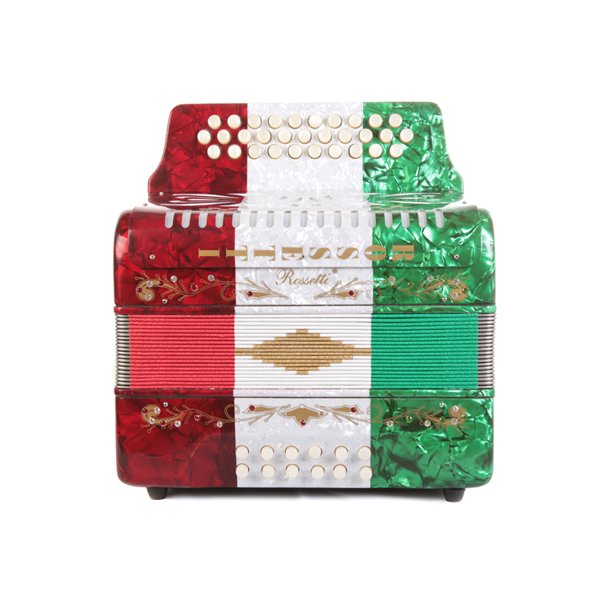 Rossetti 31 Button Accordion 12 Bass FBE Mexican Flag