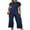 Navy Blue, variant on DOKOTOO One Piece Jumpsuits for Women Dressy Casual Tie Waist Playsuits Elegant Zipper Jumpsuits and Rompers
