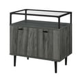 thumbnail image 6 of Manor Park Modern Glass Top Two-Door Storage Cabinet, Slate Grey, 6 of 9