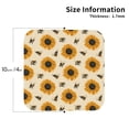 thumbnail image 2 of Kdxio Sunflowers And Bee Funny Coasters,4 Pcs Leather Coasters,Housewarming Gifts,Protect Furniture from Water Marks Scratch and Damage, 2 of 8