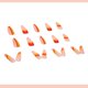 thumbnail image 5 of Uñas postizas Apuakthei con pegamento, uñas postizas extra largas, uñas acrílicas con punta francesa para mujer, uso diario, fiesta, 24 piezas/juego (líneas naranjas), 5 of 7