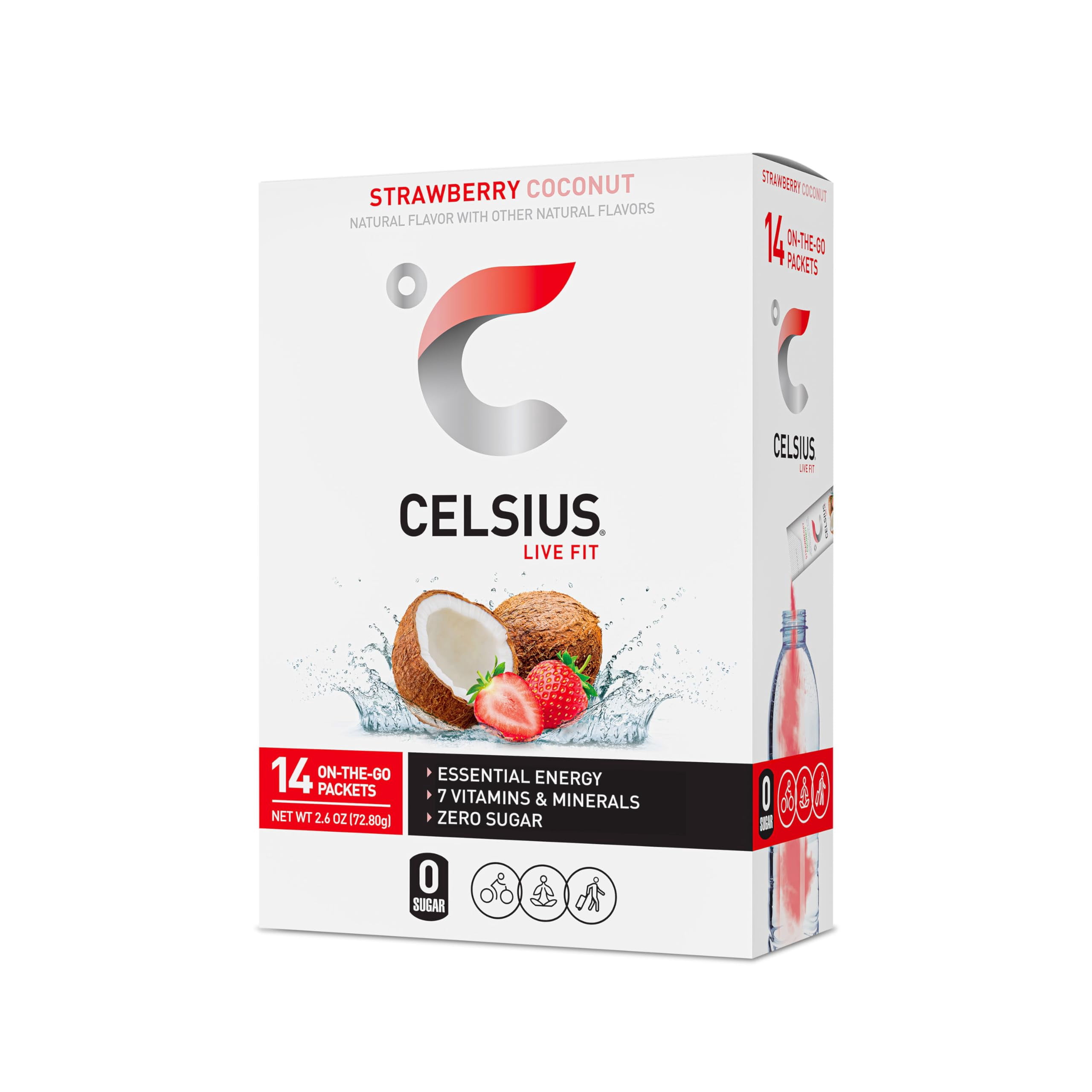 Strawberry Coconut Essential Energy Powder Stick