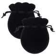 thumbnail image 1 of Mini Bolsas de Joyería VelvtyBlack 2Pzas Negro 7x9cm Terciopelo Bolsa en Forma de Calabaza., 1 of 2