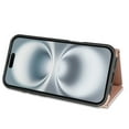 thumbnail image 2 of for iPhone 16 Plus Case, PU Leather Crossbody Wallet Case with Card Holder, Kickstand, Magnetic Clasp Folio Zipper Purse, Adjustable Removable Strap, Protective Back Cover, Rosegold, 2 of 9