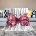 thumbnail image 2 of JEUXUS  - Pink Ribbon Breast Cancer Soft Throw Blanket -  Perfect for Living Rooms, bedrooms, Kids' Rooms, Outdoors!, 2 of 6