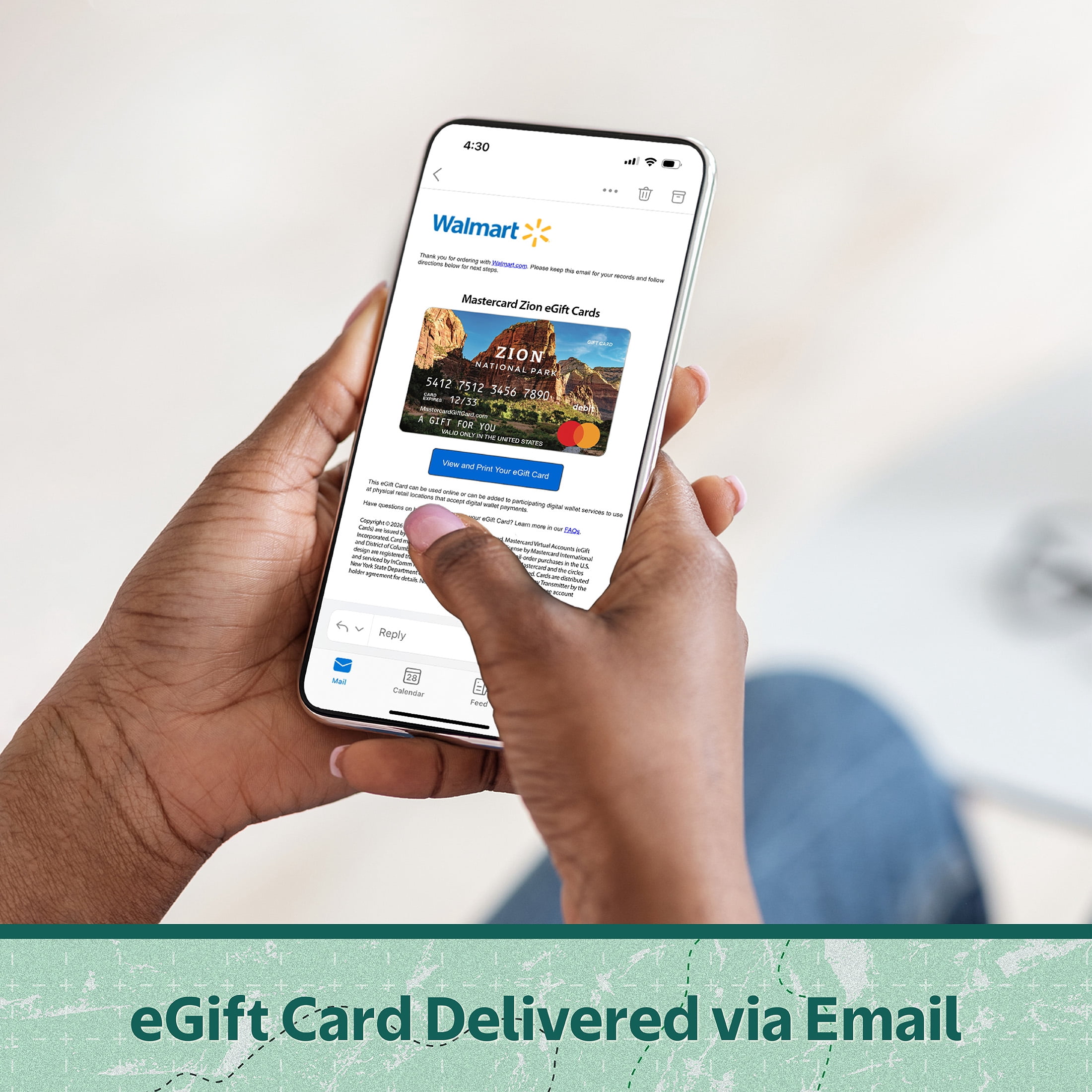 Mastercard® $20-$500 eGift Card Zion (Plus $6.84 Purchase Fee) [Email Delivery]