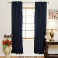 thumbnail image 5 of Navy Rod Pocket Energy Saving Thermal Insulated Blackout Curtain 96 Inch Length Pair, 5 of 6