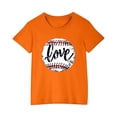 thumbnail image 1 of Économies d'Été! SROBPTY T-Shirts à Manches Courtes pour Tout-Petits, T-Shirt à Imprimé Baseball pour Garçons et Filles Tout-Petits, Mode Col Rond Imprimé, Haut à Manches Courtes Orange, 7 Ans, 1 of 5