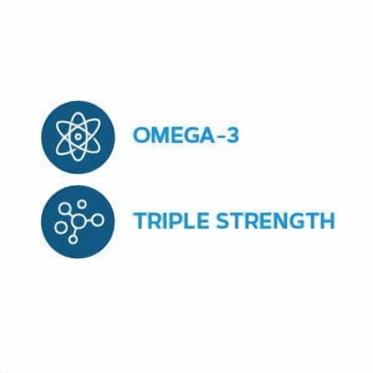 GNC Triple Strength Fish Oil Omega 3 With 1000mg EPA & DHA, Supports Heart, Brain, Skin and Joint Health, 30 Softgels