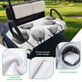 thumbnail image 5 of Golf Cart Seat Covers for 2 Seater,Black White Tulip Microfiber Cart Seat Towel Blanket,Spring Greyscale Leaf Flower Plant Absorbent Breathable Non Slip Bench Seats Protector for Golf Course 51"x31", 5 of 9