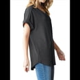 thumbnail image 3 of Blusa Informal de Verano para Mujer, de Corta, con Cuello en V, de Punto, Holgada, , Elegante. Gris Oscuro M, 3 of 8